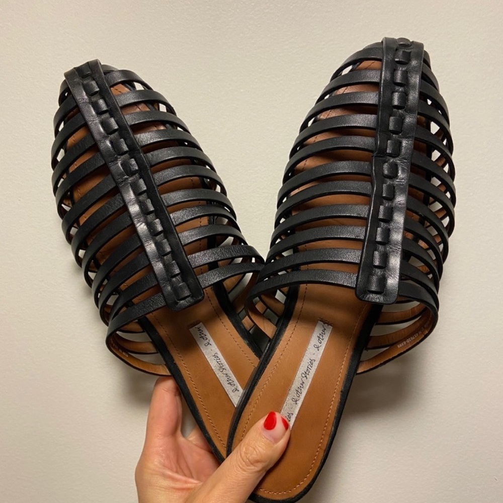 & Other Stories Huarache style slip on mules